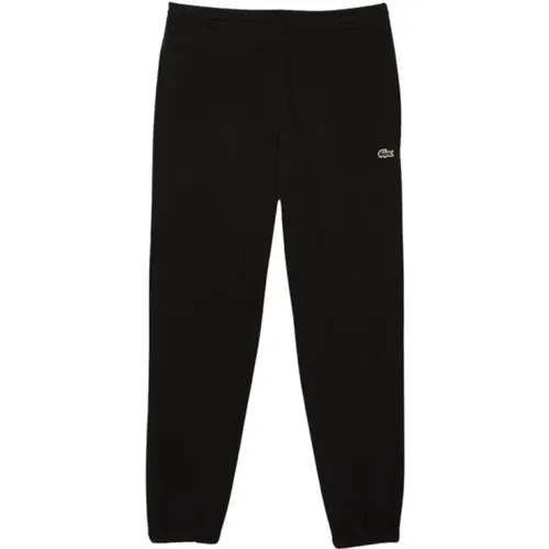 Schwarze Sweatpants, Regular Fit, Unisex , Herren, Größe: L - Lacoste - Modalova