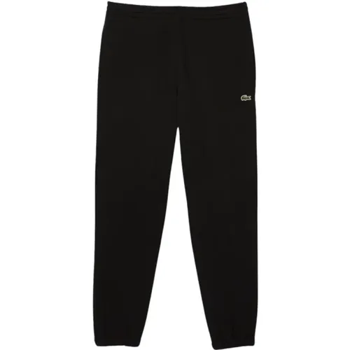 Schwarze Sweatpants, Regular Fit, Unisex , Herren, Größe: M - Lacoste - Modalova