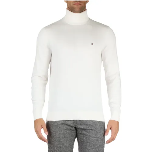 Hochgeschlossener Pullover aus Baumwolle und Kaschmir , Herren, Größe: M - Tommy Hilfiger - Modalova