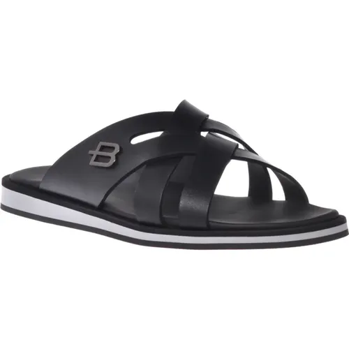 Sandal in calfskin , male, Sizes: 6 UK, 10 UK, 11 UK, 7 UK - Baldinini - Modalova