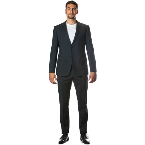 Classic Navy Single Breasted Suit , male, Sizes: 3XL - Emporio Armani - Modalova