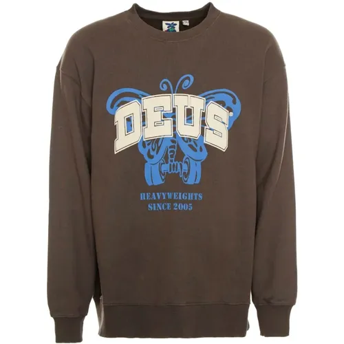 Flight Fight Sweatshirt Relaxed Fit , Herren, Größe: M - Deus Ex Machina - Modalova