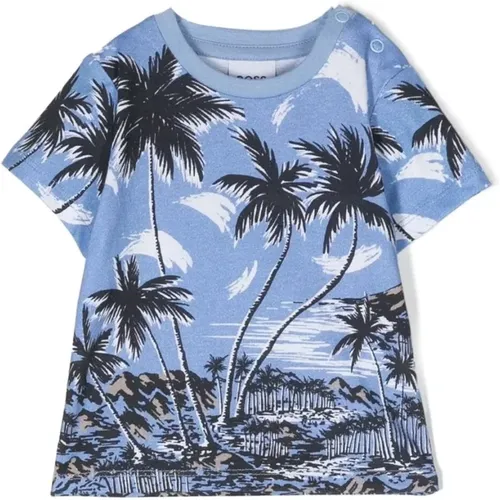 Kids Kids Palm Tree Print T Shirt , unisex, Sizes: 18 M, 2 Y, 12 M, 3 Y - Boss - Modalova