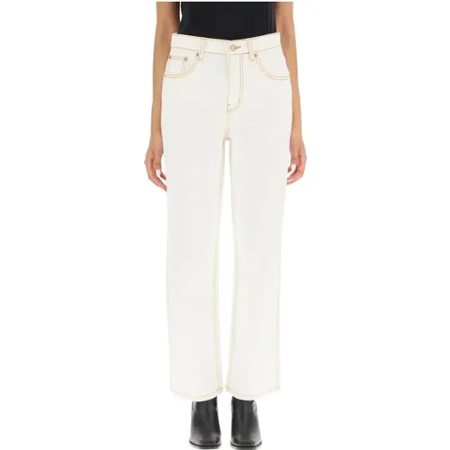 High-Rise Straight Jeans , female, Sizes: W27, W26, W28 - TORY BURCH - Modalova