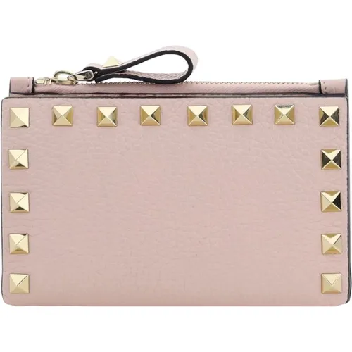 Leather Wallet with Card Slots , female, Sizes: ONE SIZE - Valentino Garavani - Modalova