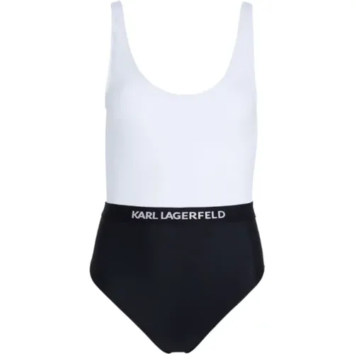 Color block swimsuits , female, Sizes: L - Karl Lagerfeld - Modalova