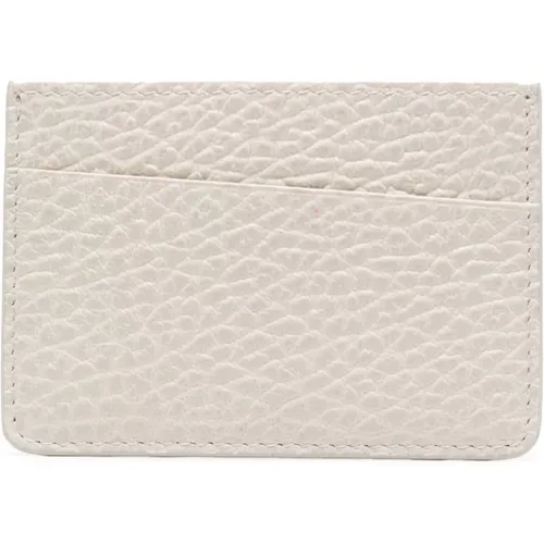 Grained Leather Card Holder , female, Sizes: ONE SIZE - Maison Margiela - Modalova