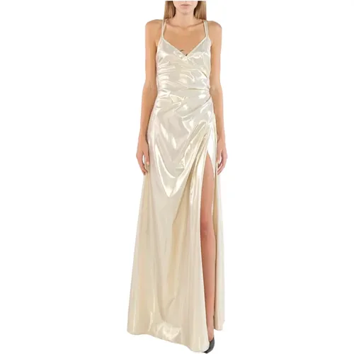 Elegantes Langes Kleid mit Seitenschlitz , Damen, Größe: XS - Doris S - Modalova