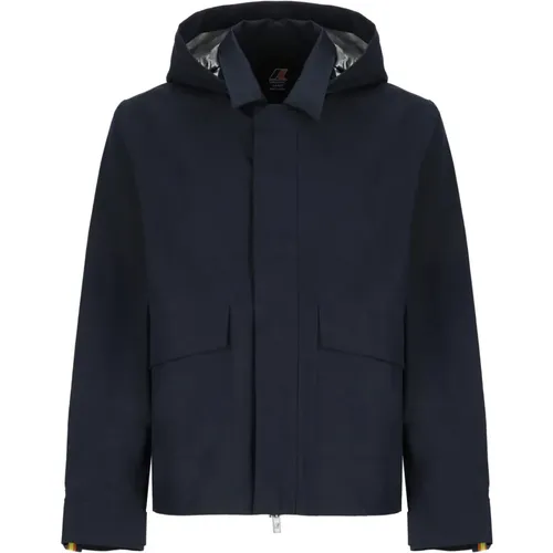 Waterproof Linen Cotton Jacket , male, Sizes: S, L, XL - K-way - Modalova
