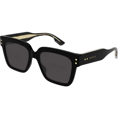 Kühne schwarze Sonnenbrille im quadratischen Stil - Gucci - Modalova