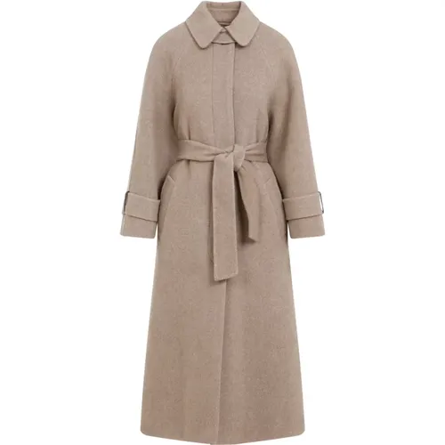 Luxurious Nude & Neutrals Wool Cashmere Coat , female, Sizes: XS, S - BRUNELLO CUCINELLI - Modalova