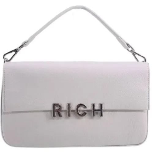 Weiße Handtasche mit Silber-Logo - John Richmond - Modalova