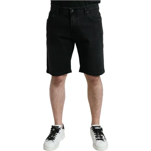 Cotton Stretch Bermuda Denim Shorts , male, Sizes: 4XL, 3XL - Dolce & Gabbana - Modalova