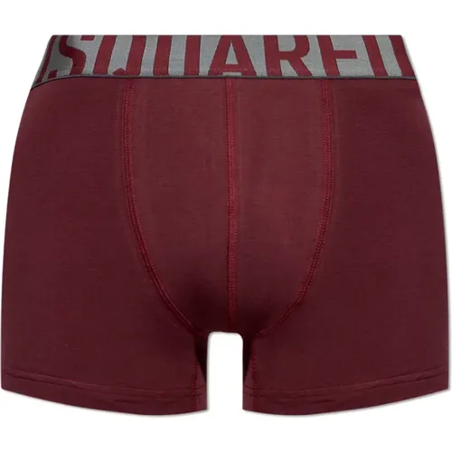 Baumwollboxershorts mit Logo , Herren, Größe: M - Dsquared2 - Modalova