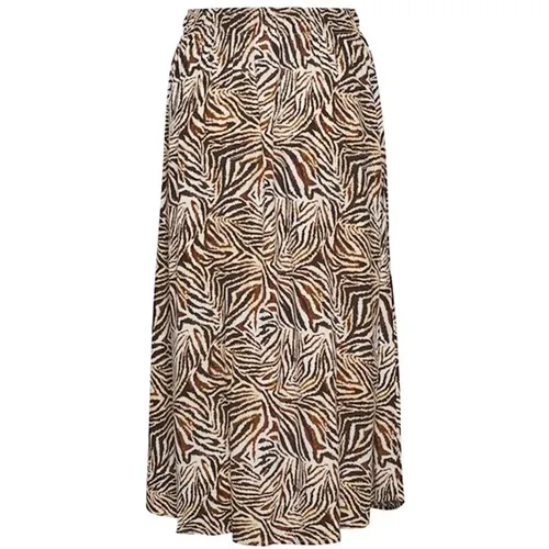 Tessasz Skirt Hot Fudge Zebra , female, Sizes: XS - Saint Tropez - Modalova