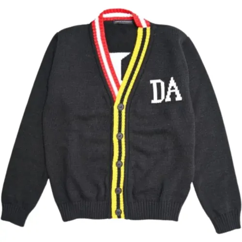 Kinder Schwarzer Strick Cardigan - Daniele Alessandrini - Modalova