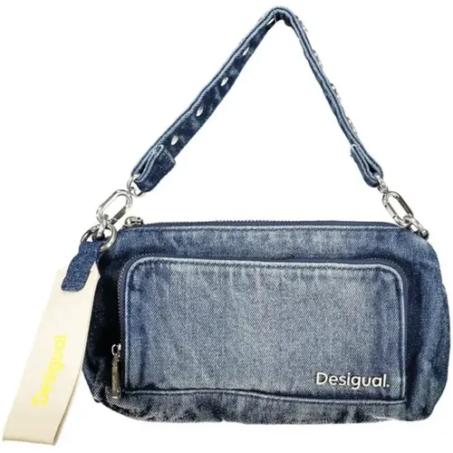 Blau Jeans Handtasche mit Mehreren Taschen , Damen, Größe: ONE Size - Desigual - Modalova