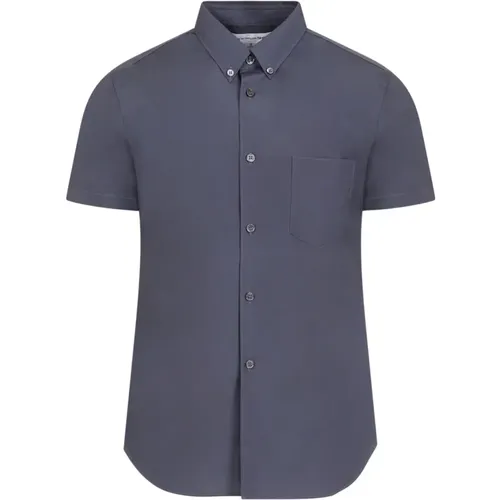 Grey Cotton Shirt Short Sleeve , male, Sizes: L, M - Comme des Garçons - Modalova