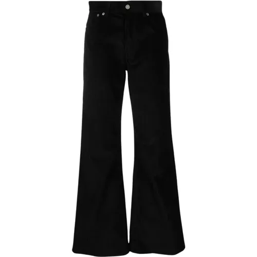 High-Waist Corduroy Flared Trousers , female, Sizes: W28 - Dondup - Modalova