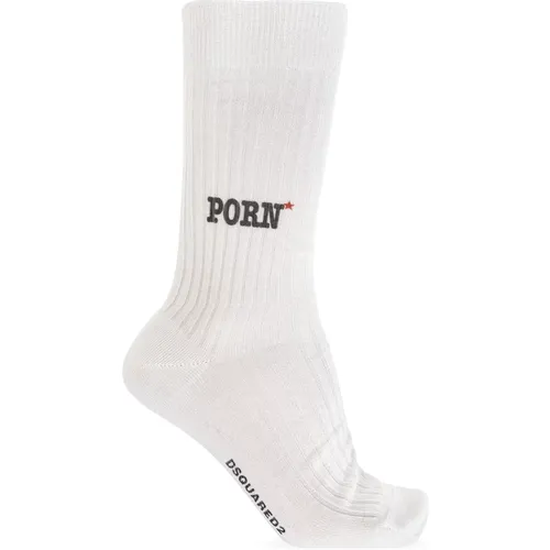 Socken mit Logo , Herren, Größe: XL - Dsquared2 - Modalova