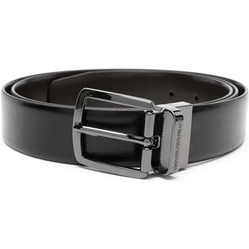 Genuine Leather Stylish Belt , male, Sizes: ONE SIZE - Emporio Armani - Modalova