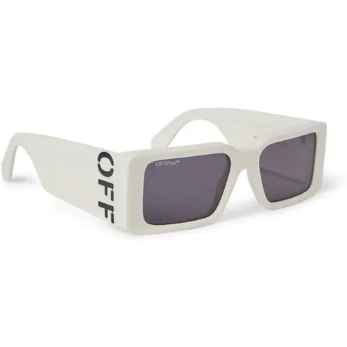 Off , Rectangular Milano Sunglasses , unisex, Sizes: 54 MM - Off White - Modalova