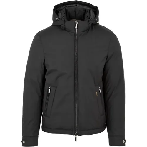 Zip-Front Coats with Adjustable Hood , male, Sizes: M, XL - Moorer - Modalova