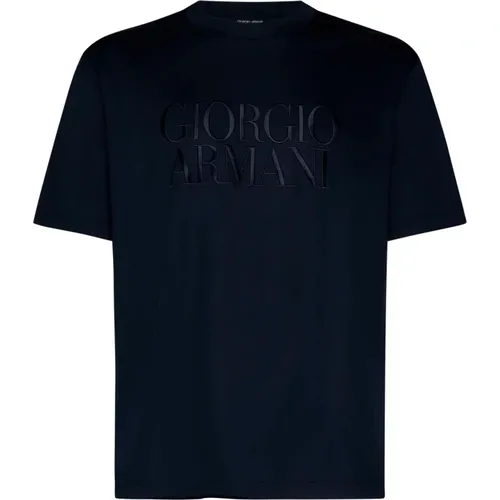 Jersey Logo T-shirts Polos , male, Sizes: 3XL, M, 2XL, XL - Giorgio Armani - Modalova