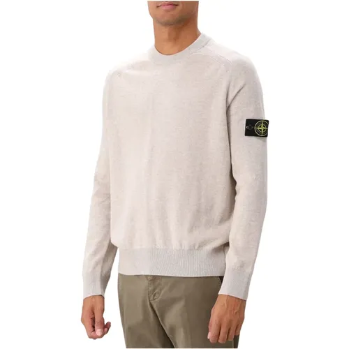 Beiger Strickpullover Melange Stucco - Stone Island - Modalova