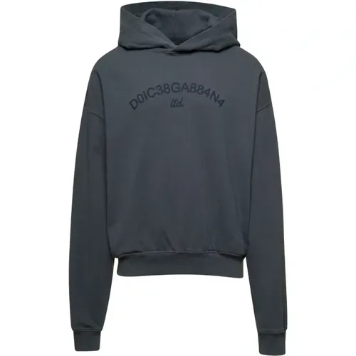 Grey Cropped Sweater Look 55 , male, Sizes: M, L - Dolce & Gabbana - Modalova
