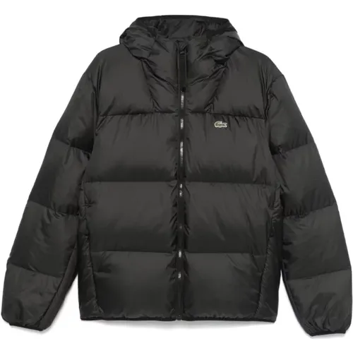 Quilted Hooded Jacket - Eco-Friendly , male, Sizes: XL, L, M - Lacoste - Modalova