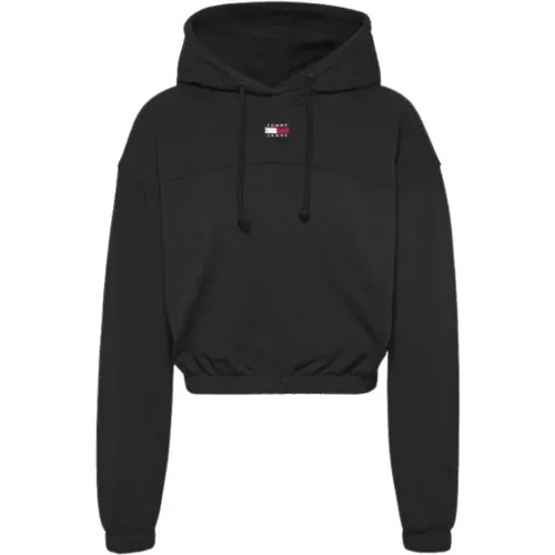 Regulärer Damenhoodie mit Logo-Patch - Tommy Jeans - Modalova