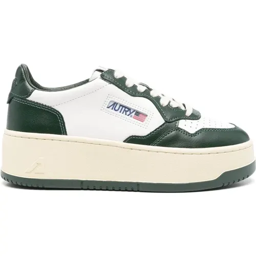 Medalist Platform Bicolor Leder Sneakers , Damen, Größe: 37 EU - Autry - Modalova