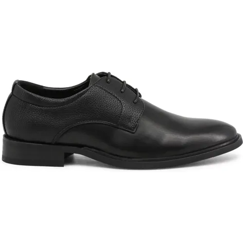 Synthetic Leather Rubber Sole Laced Shoes , male, Sizes: 6 UK - Duca di Morrone - Modalova