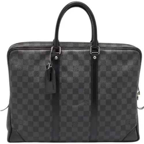 Pre-owned Coated canvas briefcases , male, Sizes: ONE SIZE - Louis Vuitton Vintage - Modalova