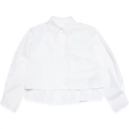 Weiße Baumwollhemd mit Nummernmotiv - Maison Margiela - Modalova