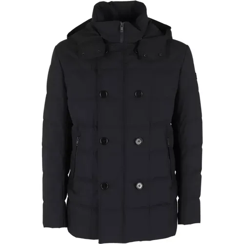 Double-Breasted Hooded Coat , male, Sizes: L, XL - Fay - Modalova