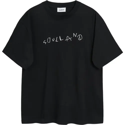 Locker geschnittenes T-Shirt mit Kritzelprint - Soulland - Modalova