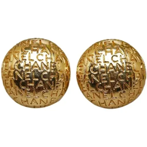 Pre-owned Gold earrings , female, Sizes: ONE SIZE - Chanel Vintage - Modalova