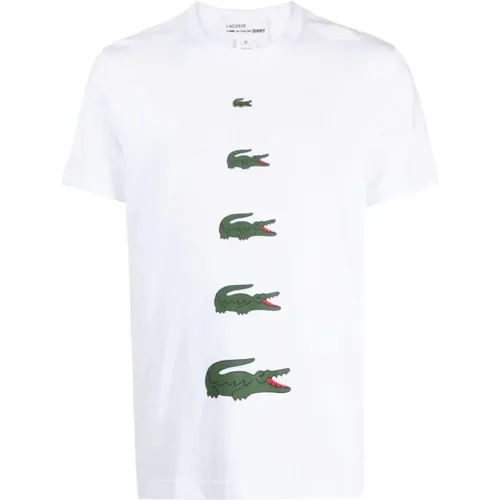 X Lacoste Logo T-Shirt , male, Sizes: M - Comme des Garçons - Modalova