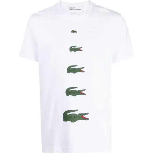 X Lacoste Logo T-Shirt , male, Sizes: M, S - Comme des Garçons - Modalova