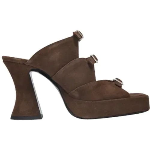 Leather sandals , female, Sizes: 3 UK - By FAR - Modalova
