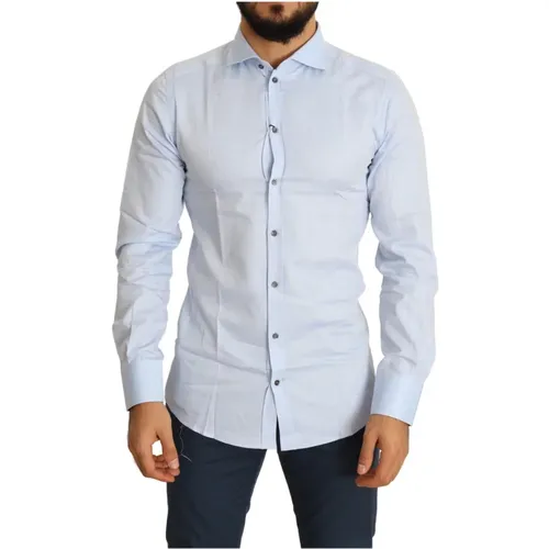 Light Cotton Men Dress Shirt , male, Sizes: L - Dolce & Gabbana - Modalova