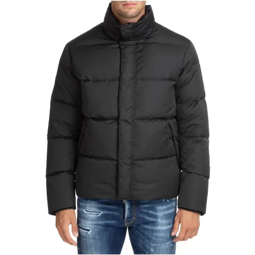 Zip Closure Plain Down Jacket Multipockets , male, Sizes: L - Emporio Armani - Modalova