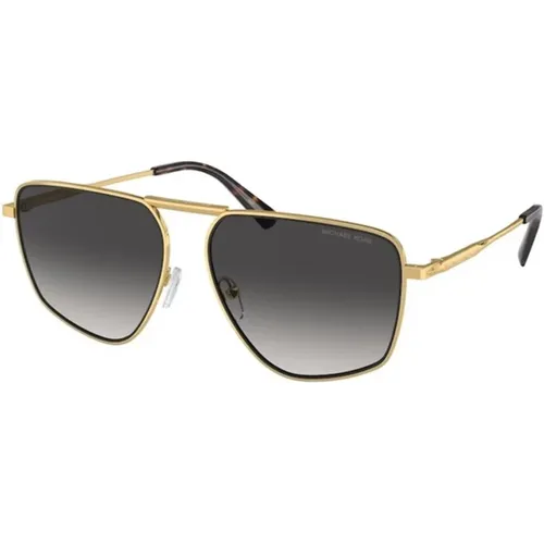 Gold Frame Light Gray Gradient Lenses , unisex, Sizes: 58 MM - Michael Kors - Modalova