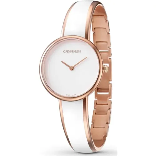 Seduce Watch - Stainless Steel, White Dial, Quartz Movement , female, Sizes: ONE SIZE - Calvin Klein - Modalova