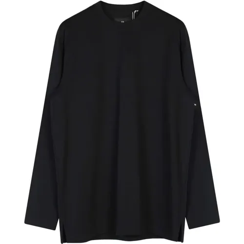 Schwarzes Langarm-T-Shirt aus Baumwolle - Y-3 - Modalova