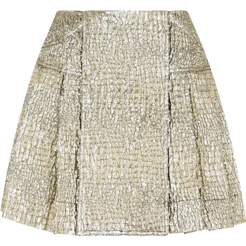 Metallic Pleated Mini Kilt Skirt , female, Sizes: 3XS - Simone Rocha - Modalova