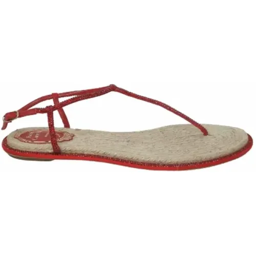 Pre-owned Fabric sandals , female, Sizes: 6 UK - René Caovilla Pre-owned - Modalova