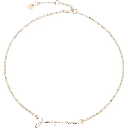 Golden Metallic Necklace with Adjustable Lengths , female, Sizes: ONE SIZE - Jacquemus - Modalova